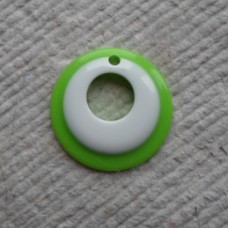 Acrylic ~ Green Round Pendants 