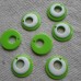 Acrylic ~ Green Round Pendants 