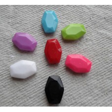 Acrylic ~ Faceted Rectangle beads