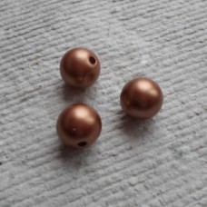 Acrylic ~ 12mm Round Bronze Beads