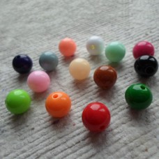 Acrylic ~  10mm Round Assorted Colours 