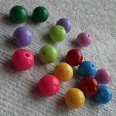 Acrylic ~ 12mm Round Assorted Colours 