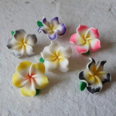 Polymer Clay ~ 25mm Flowers in Assorted colours 