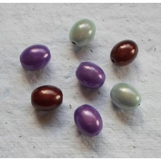 Acrylic ~ Oval 10mm  Bead in Bead