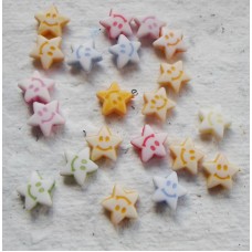 Acrylic ~ Tiny Stars with smiley faces