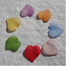 Acrylic ~ Frosted Leaves in assorted colours