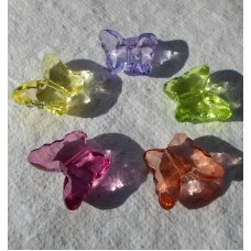 Acrylic ~ Transparent Butterfly Beads