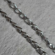 Continuous Chain ~ 9mm Silver Aluminium Curb 