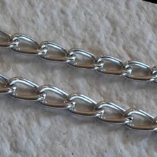 Continuous Chain ~ 12mm Silver Aluminium Curb 