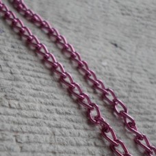 Continuous Chain ~ Aqua Or Pink 5mm Aluminium Curb 