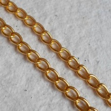 Continuous Chain ~ Gold Plate Curb 