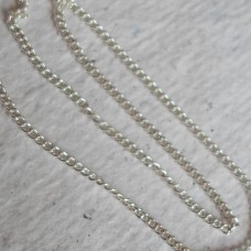 Continuous Chain ~ Silver Plated Curb hanging chain