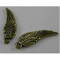 Antique Bronze Charm ~ Angel Wings