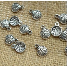 Antique Silver Charms ~ Ladybug