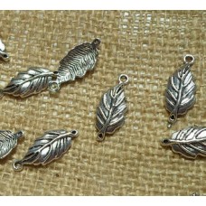 Antique Silver Charms ~ Leaf