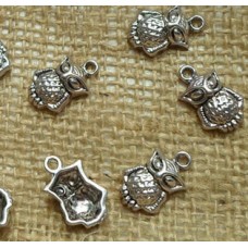 Antique Silver Charms ~ Owl