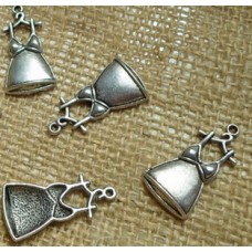 Antique Silver Charms ~ Dress