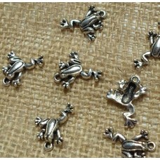 Antique Silver Charms ~ Frog