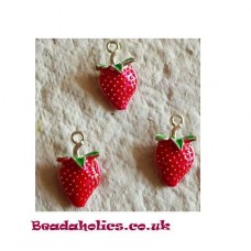 Enamelled Charms ~  Strawberry
