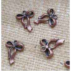 Red Copper Charms ~ Bow