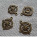 Antique Bronze Charm ~ Compass