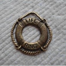 Antique Bronze Charm ~ Life Buoy