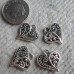Antique Silver Charms ~ Filigree Heart
