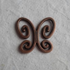 Red Copper Charms ~ Butterfly