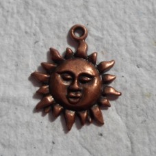Red Copper Charms ~ Sun