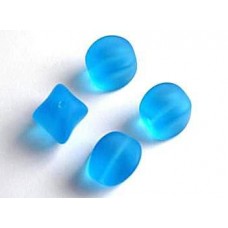 Czech Glass ~ Aqua Pumpkin Bead