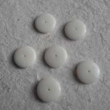 Czech Glass ~ White Spacer bead