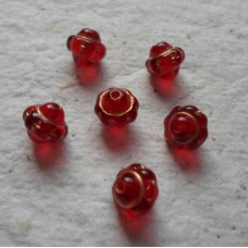 Czech Glass ~ Red Abacus