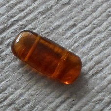 Czech Glass ~  Amber Double Holed Rectangle