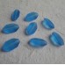 Czech Glass ~ Frosted Blue Lozenge