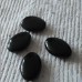 Czech Glass ~ Black Shiny Oval Beads