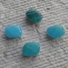 Czech Glass ~ Aqua Rectangle Beads