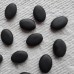 Czech Glass ~ Black Oval Satin Beads