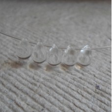 Czech Glass ~ Clear Teardrop Beads