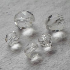 Czech Glass ~ Faceted Clear 