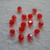 Czech Glass ~ 6mm Faceted AB Red