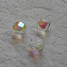 Czech Glass ~ Faceted AB Clear