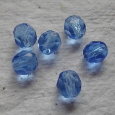 Czech Glass ~ Faceted Sapphire Blue