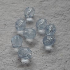 Czech Glass ~ 8mm Faceted Pale Blue