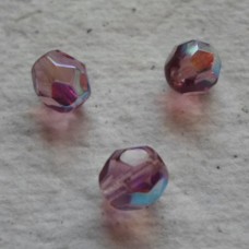 Czech Glass ~ Faceted AB Amethyst