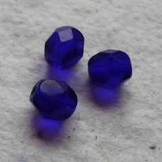 Czech Glass ~ Faceted Royal Blue