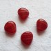 Czech Glass ~ Shiny Puffed Heart Beads in two colours