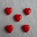 Czech Glass ~ 11mm Red Hearts 
