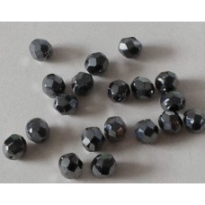 Czech Glass ~ Faceted 7mm Haematite 