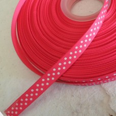 Grosgrain Ribbon  ~ Pink Spotty