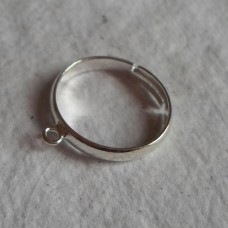 Silver coloured Hooped ring blank